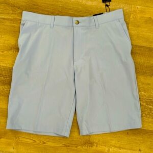 Adidas men’s size 34 Blue Dawn color woven golf shorts brand new w tags